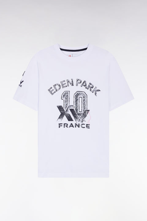 T-shirt à manches courtes blanc sérigraphie XV de France - Image 2