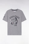 T-shirt à manches courtes gris sérigraphie coq XV de France