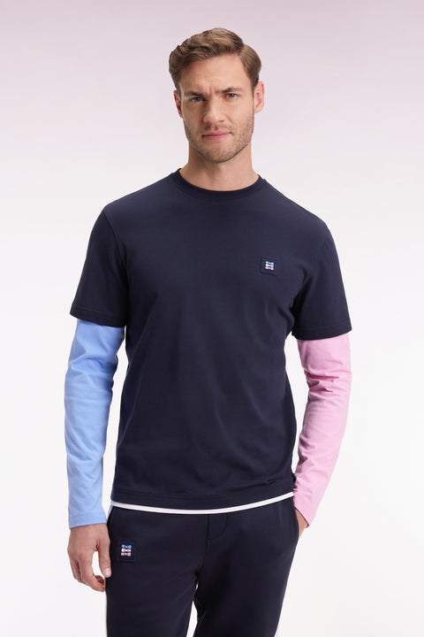 T-shirt à manches longues en coton noir - Image 1
