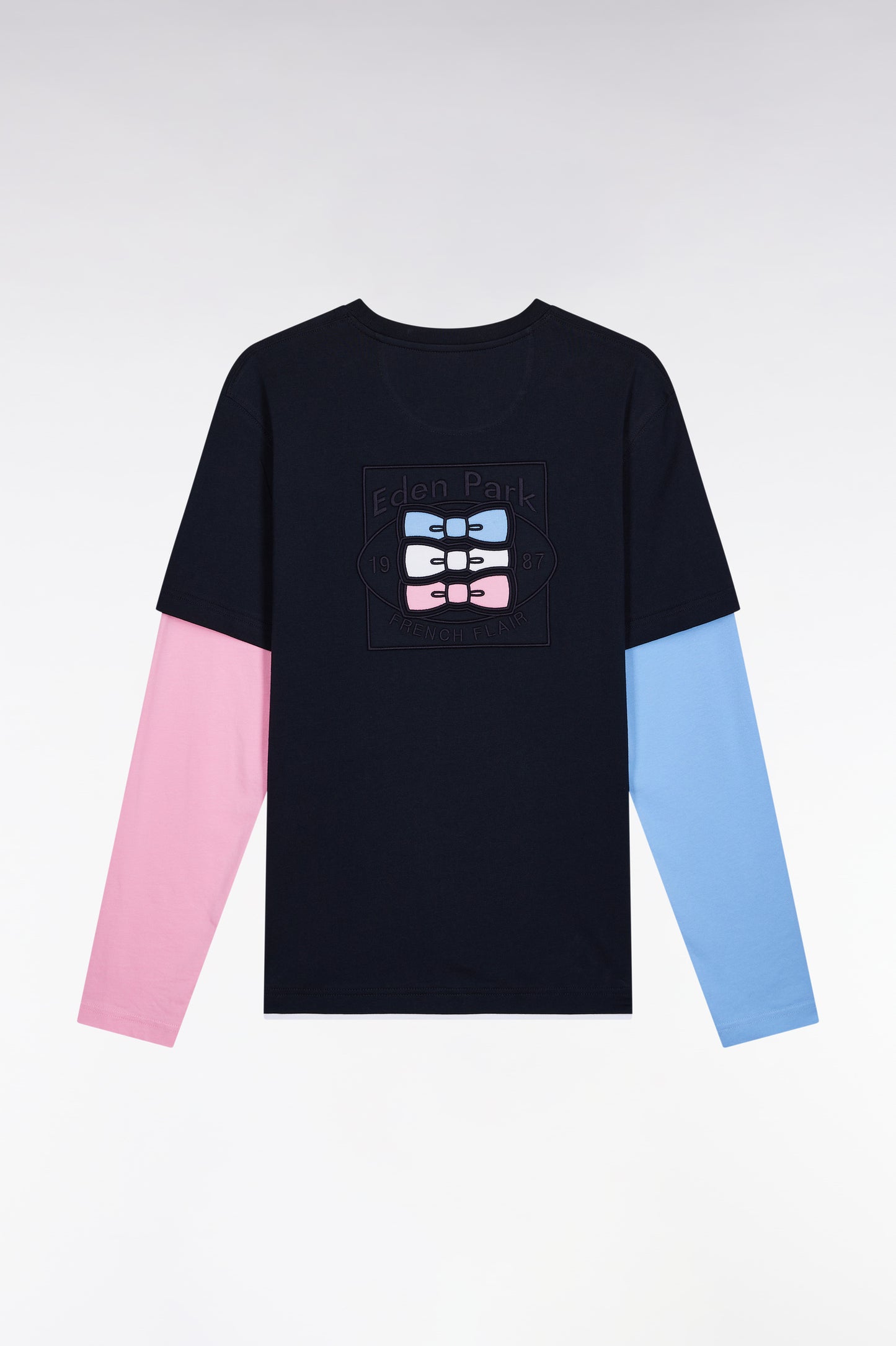 T-shirt à manches longues en coton noir