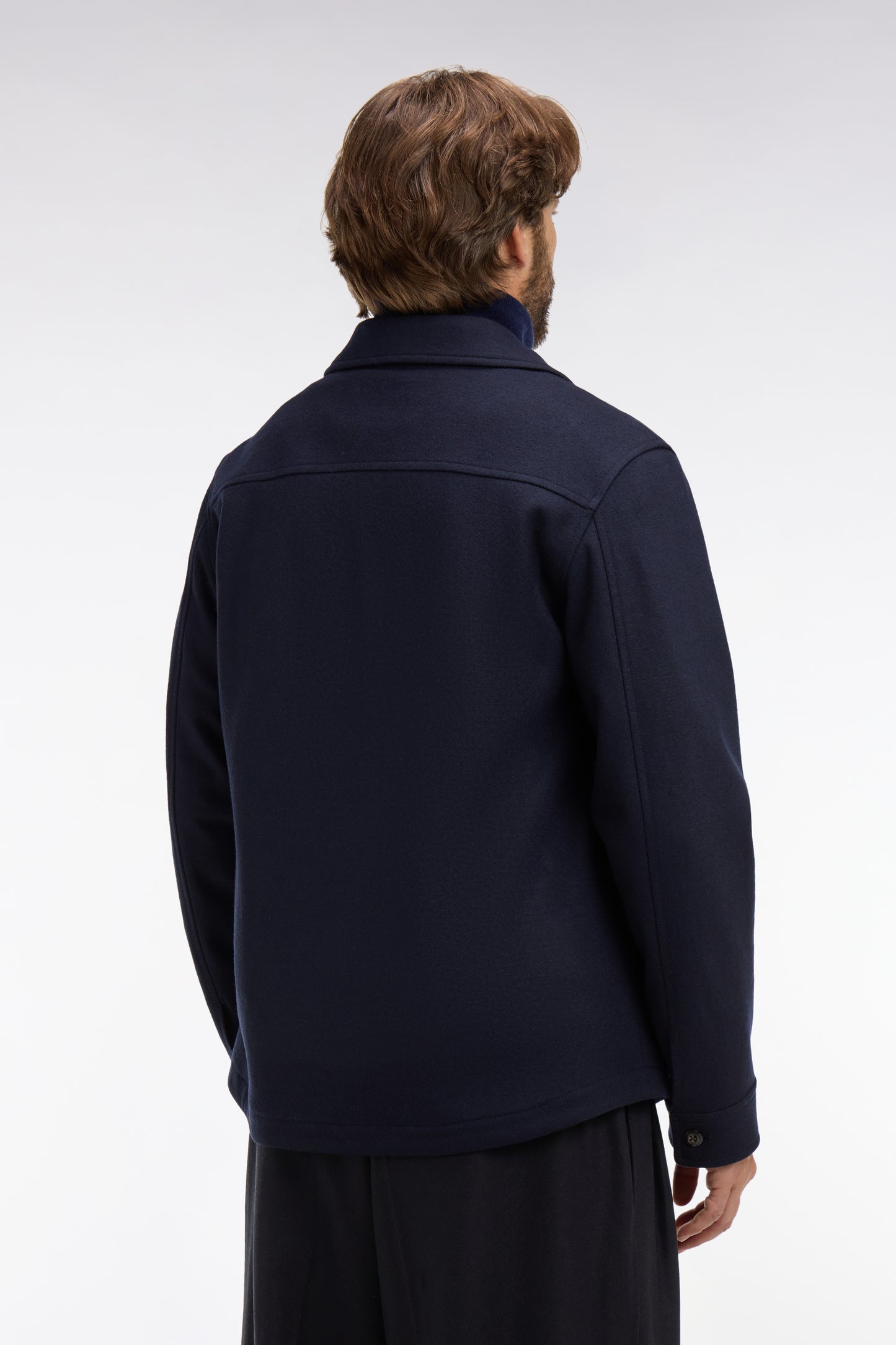 Surchemise en laine et coton