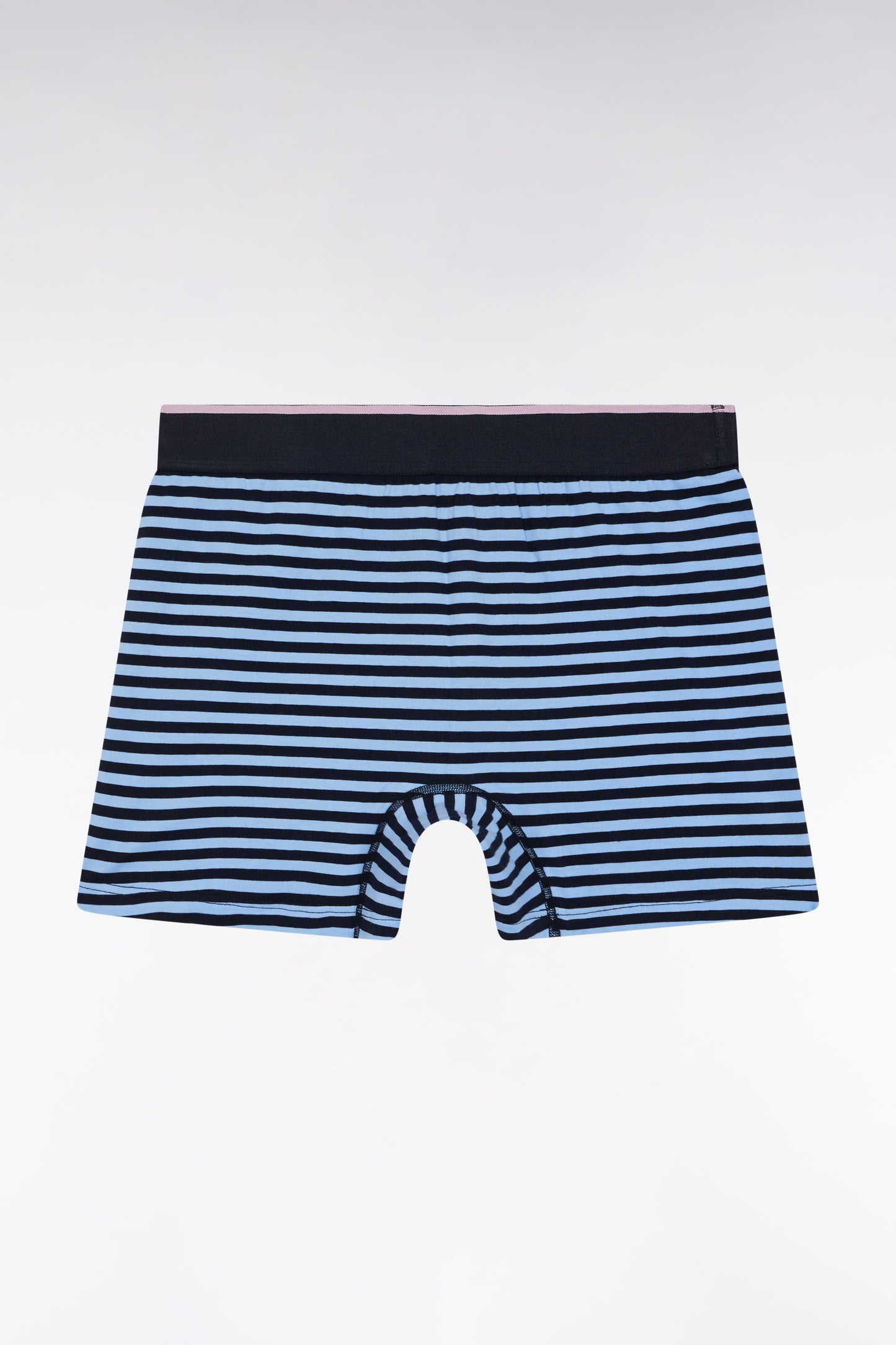 Boxer en jersey de coton rayé marine