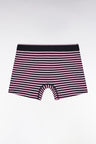 Boxer en jersey de coton rayé marine