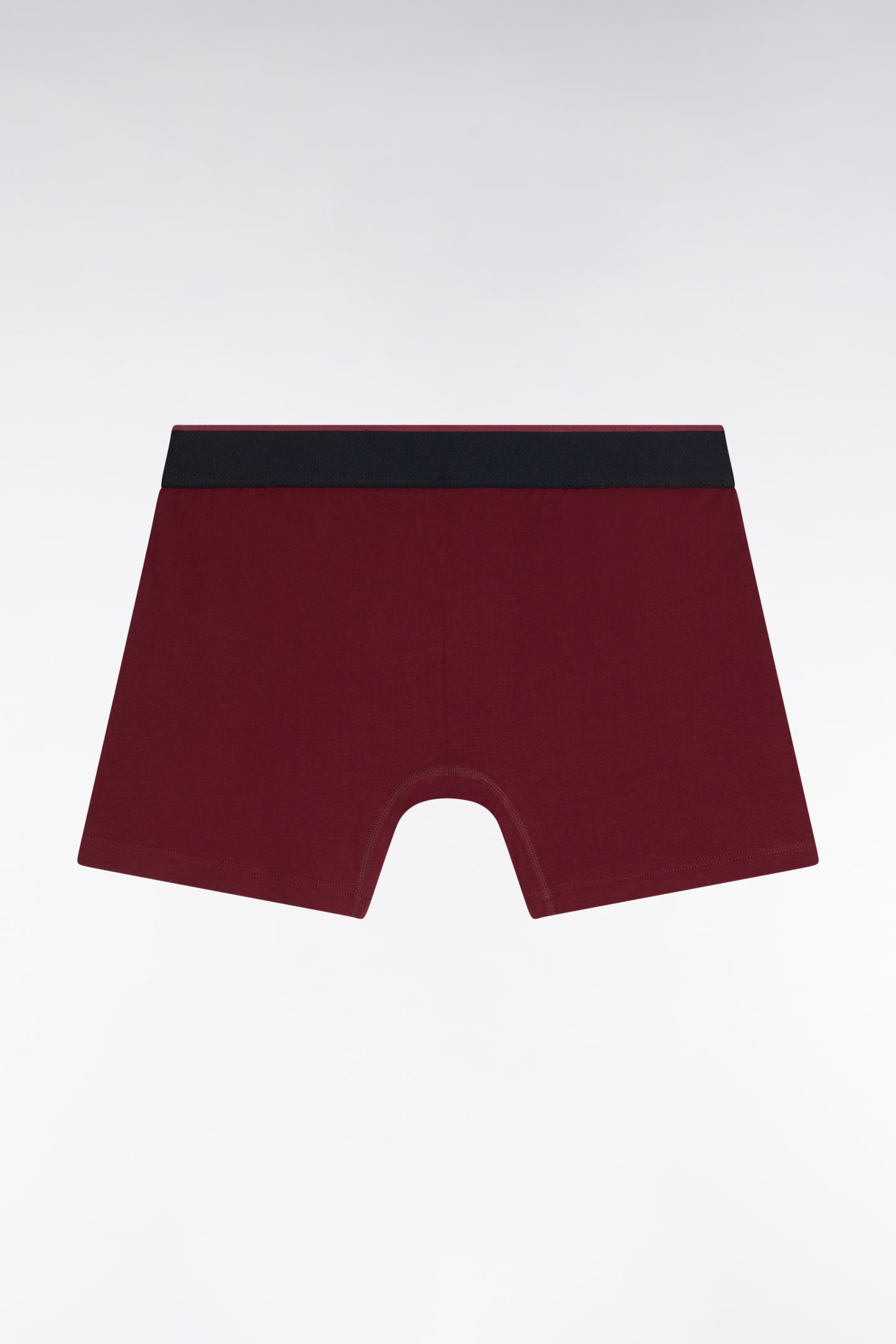 Boxer en jersey de coton bordeaux à bande contrastée