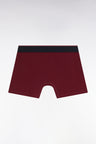 Boxer en jersey de coton bordeaux à bande contrastée