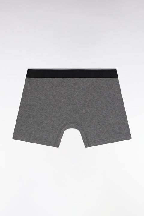 Boxer en jersey de coton gris foncé à bande contrastée - Image 2