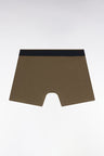 Boxer en jersey de coton kaki à bande contrastée