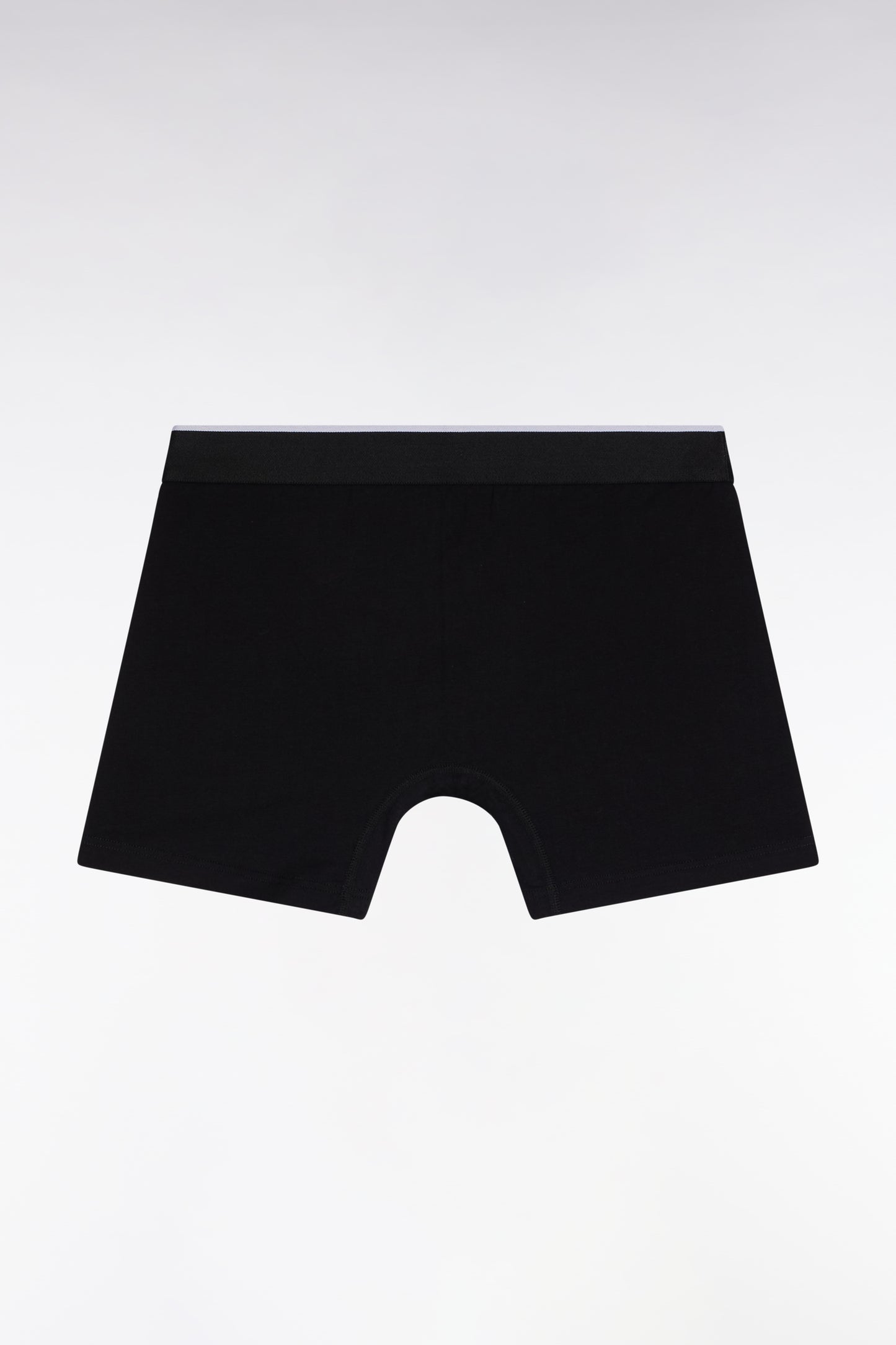 Boxer en jersey de coton noir à bande contrastée