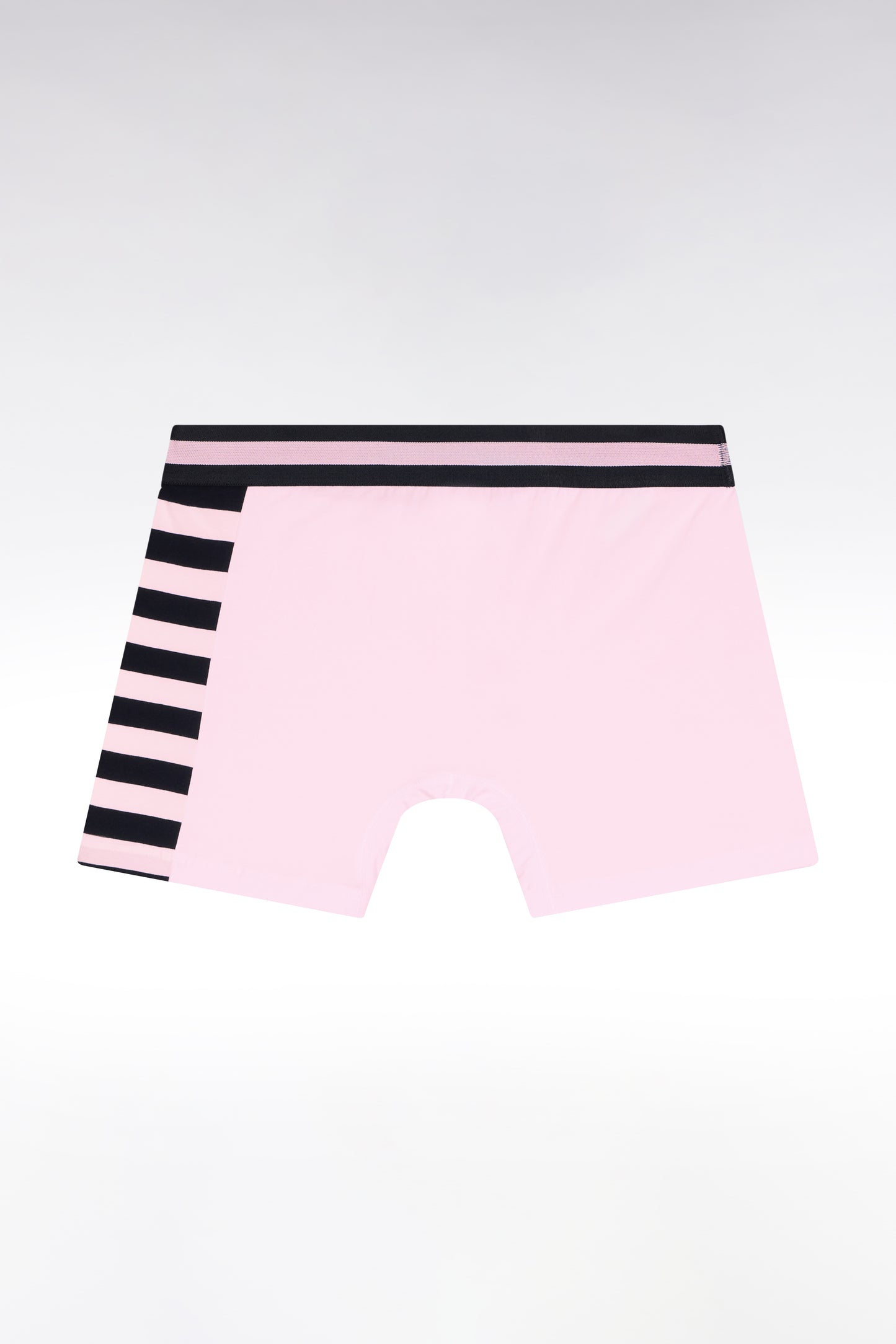 Boxer en jersey de coton rose à détail rayé