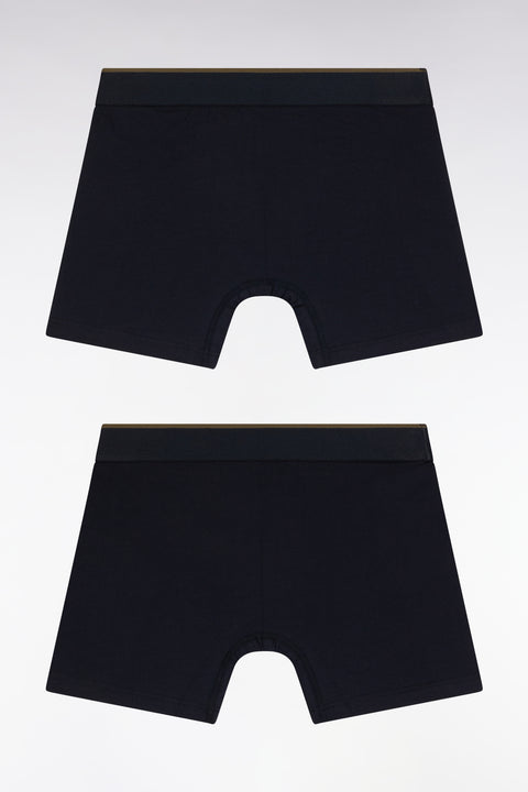 Lot de deux boxers en jersey de coton stretch colorblock kaki - Image 2