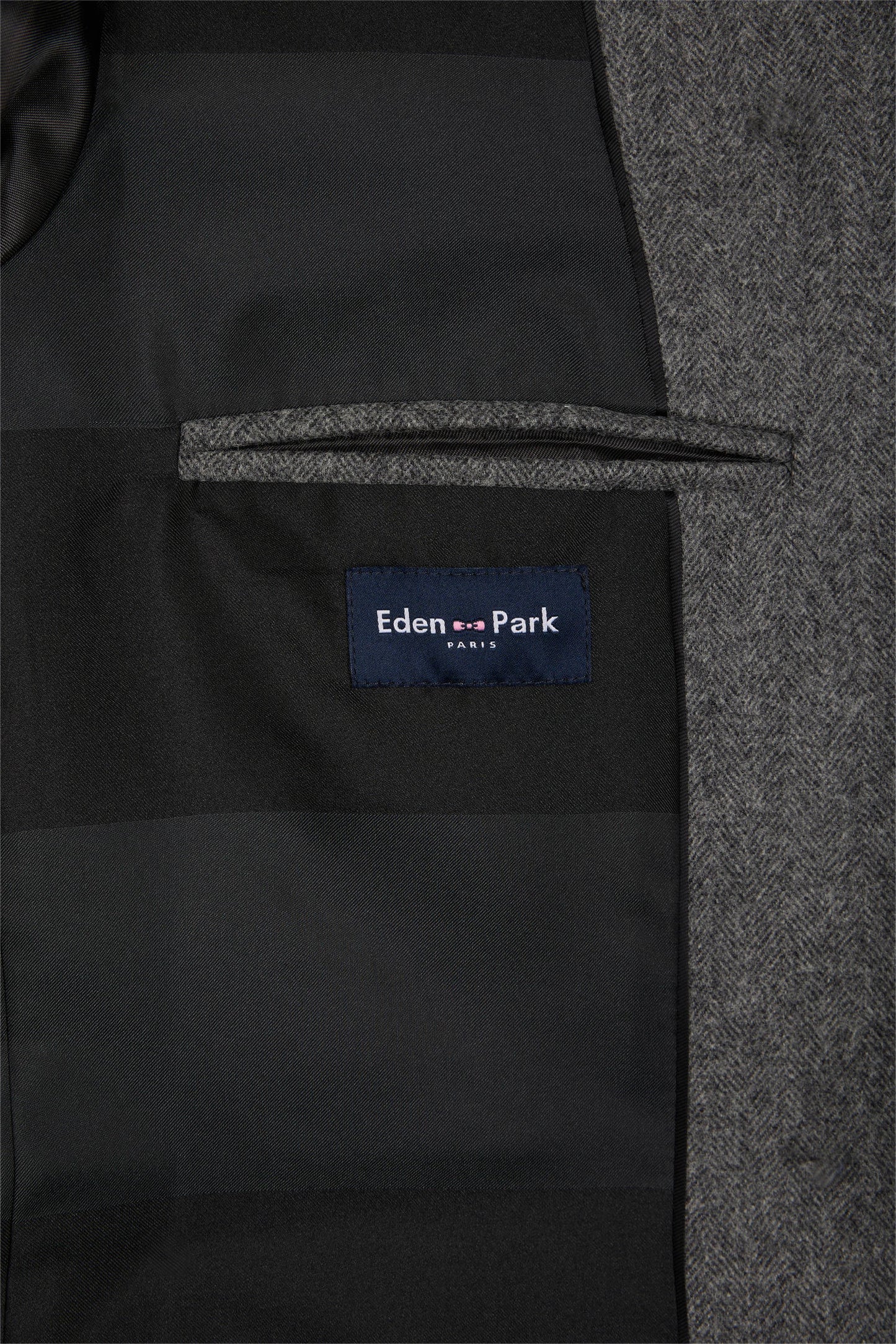 Veste blazer en flanelle de laine grise coupe oversized