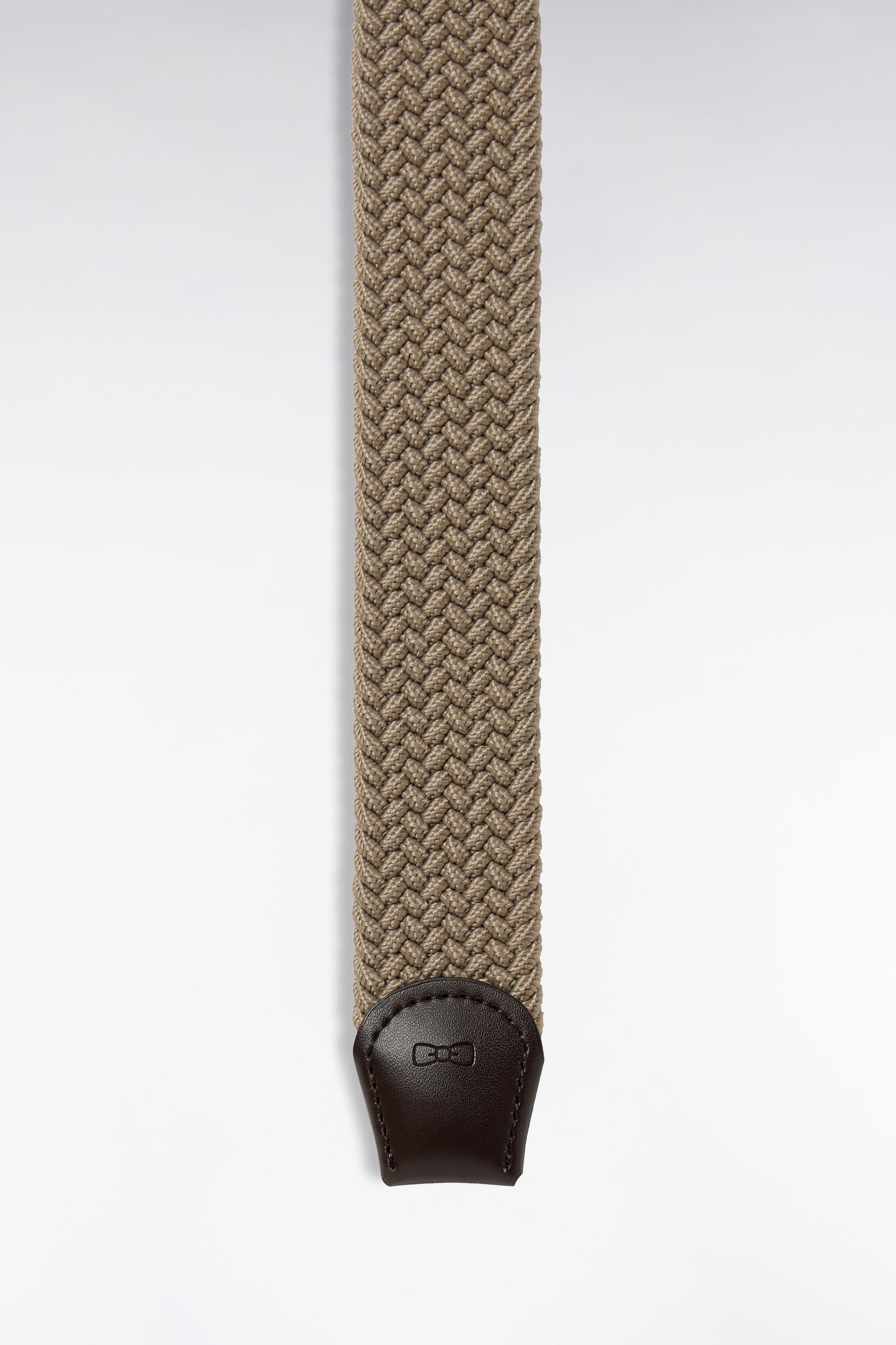 Ceinture tressée élastique beige