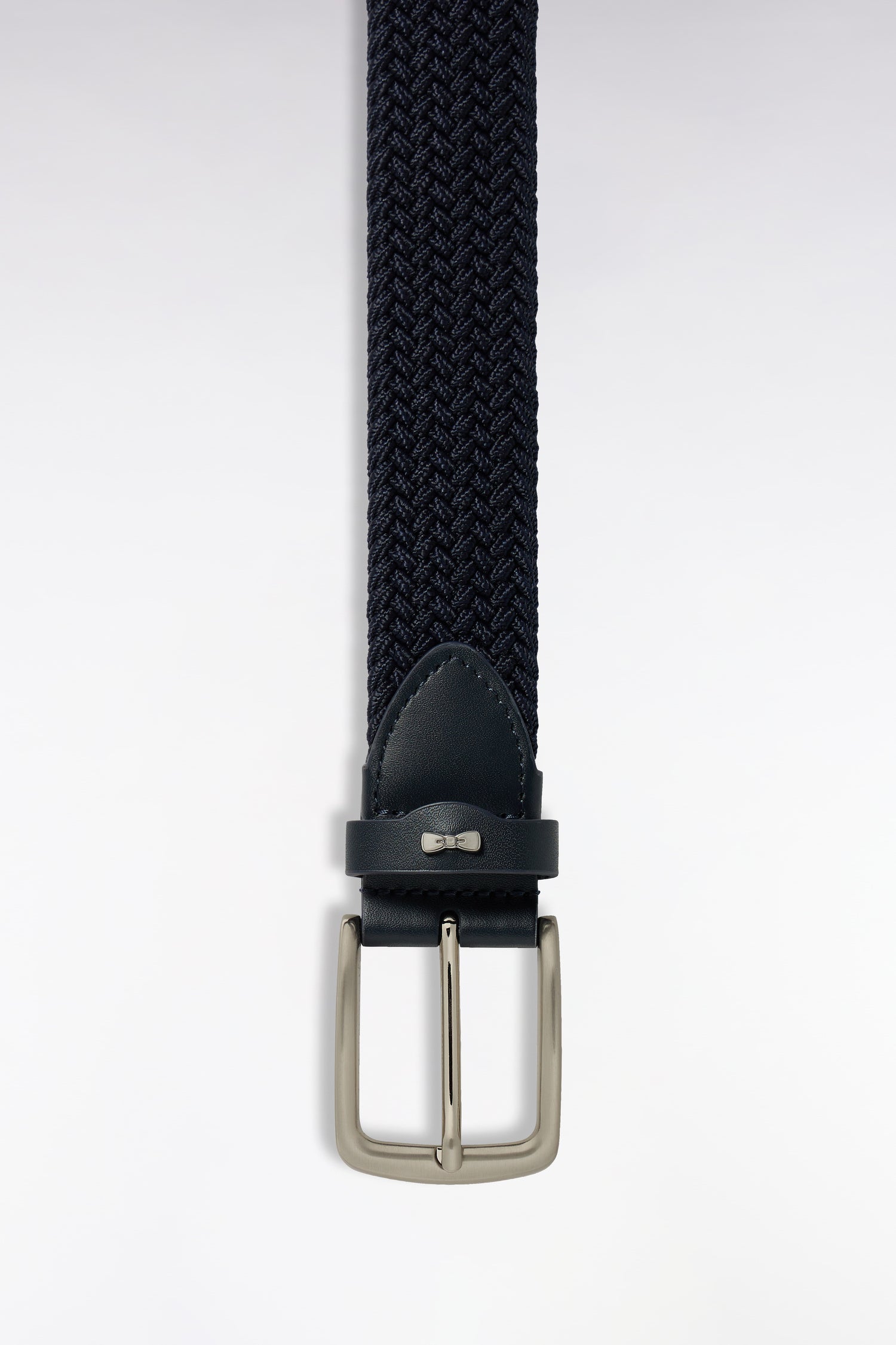 Ceinture tressée élastique marine