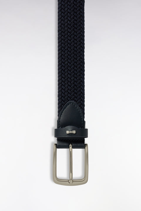 Ceinture tressée élastique marine - Image 2