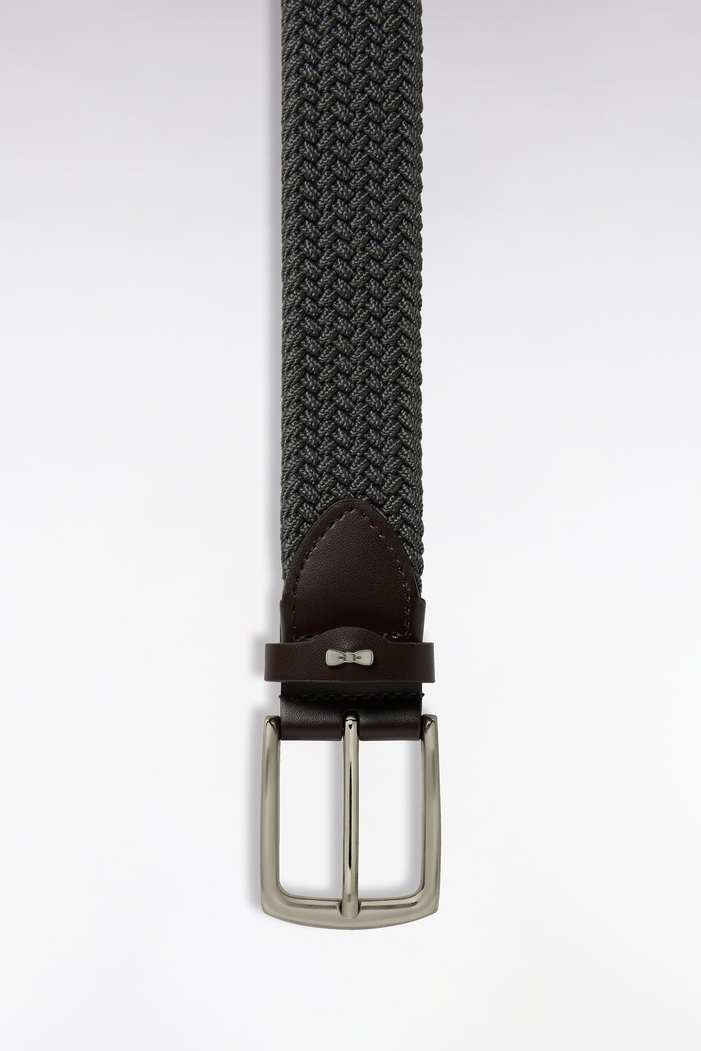 Ceinture tressée élastique grise