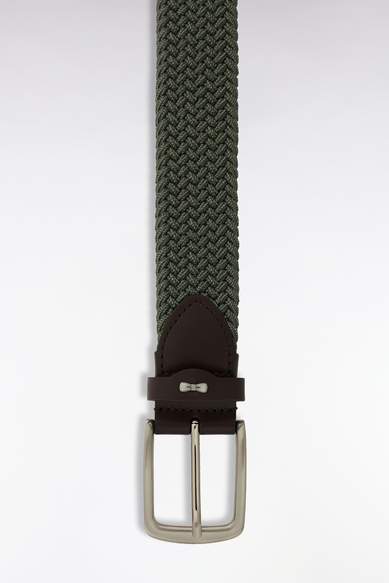 Ceinture tressée élastique kaki