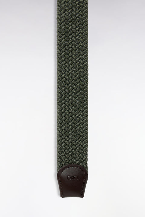 Ceinture tressée élastique kaki - Image 3