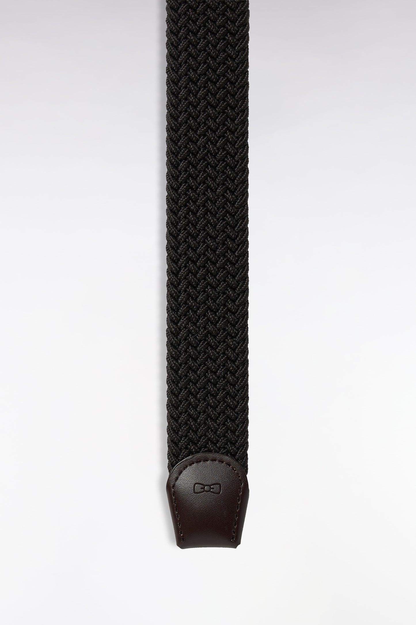 Ceinture tressée élastique marron