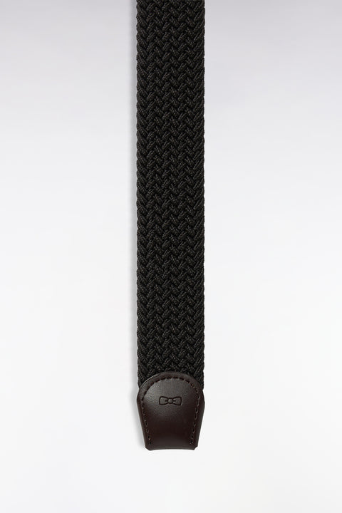 Ceinture tressée élastique marron - Image 3