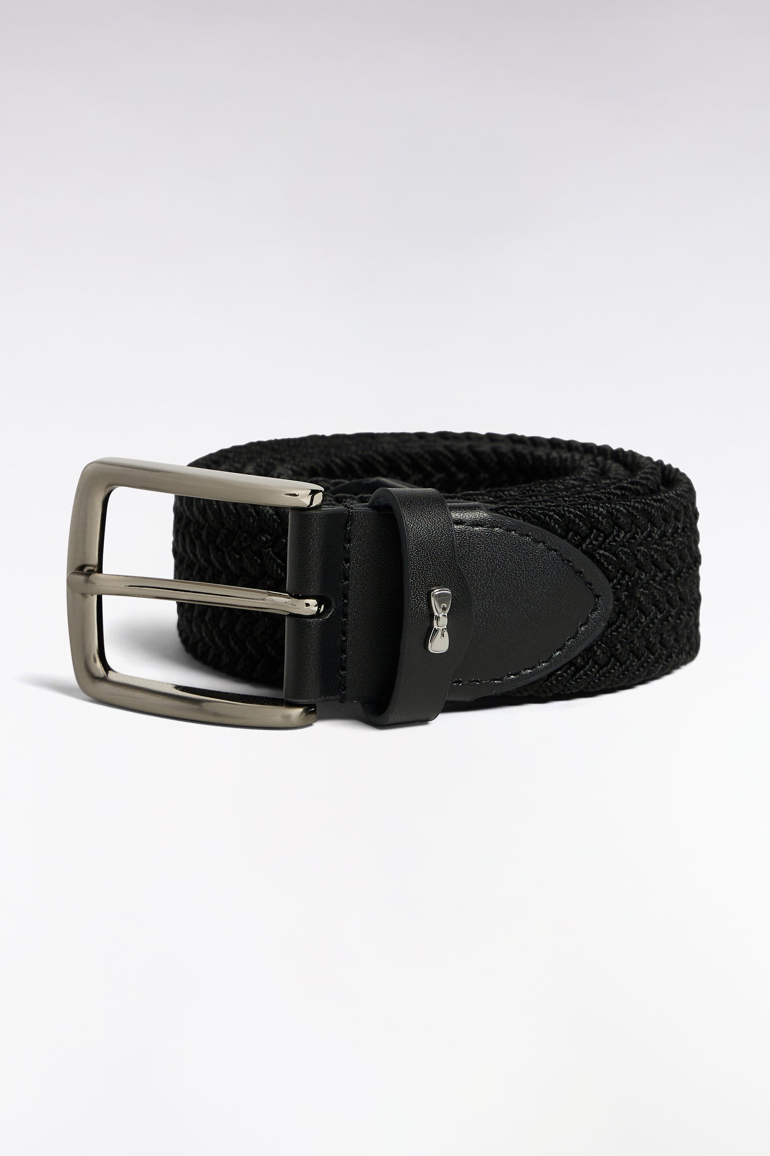 Ceinture tressée élastique noire