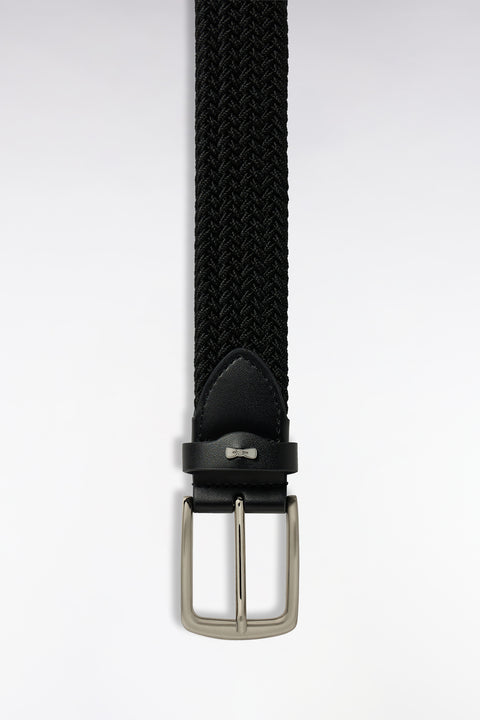 Ceinture tressée élastique noire - Image 2