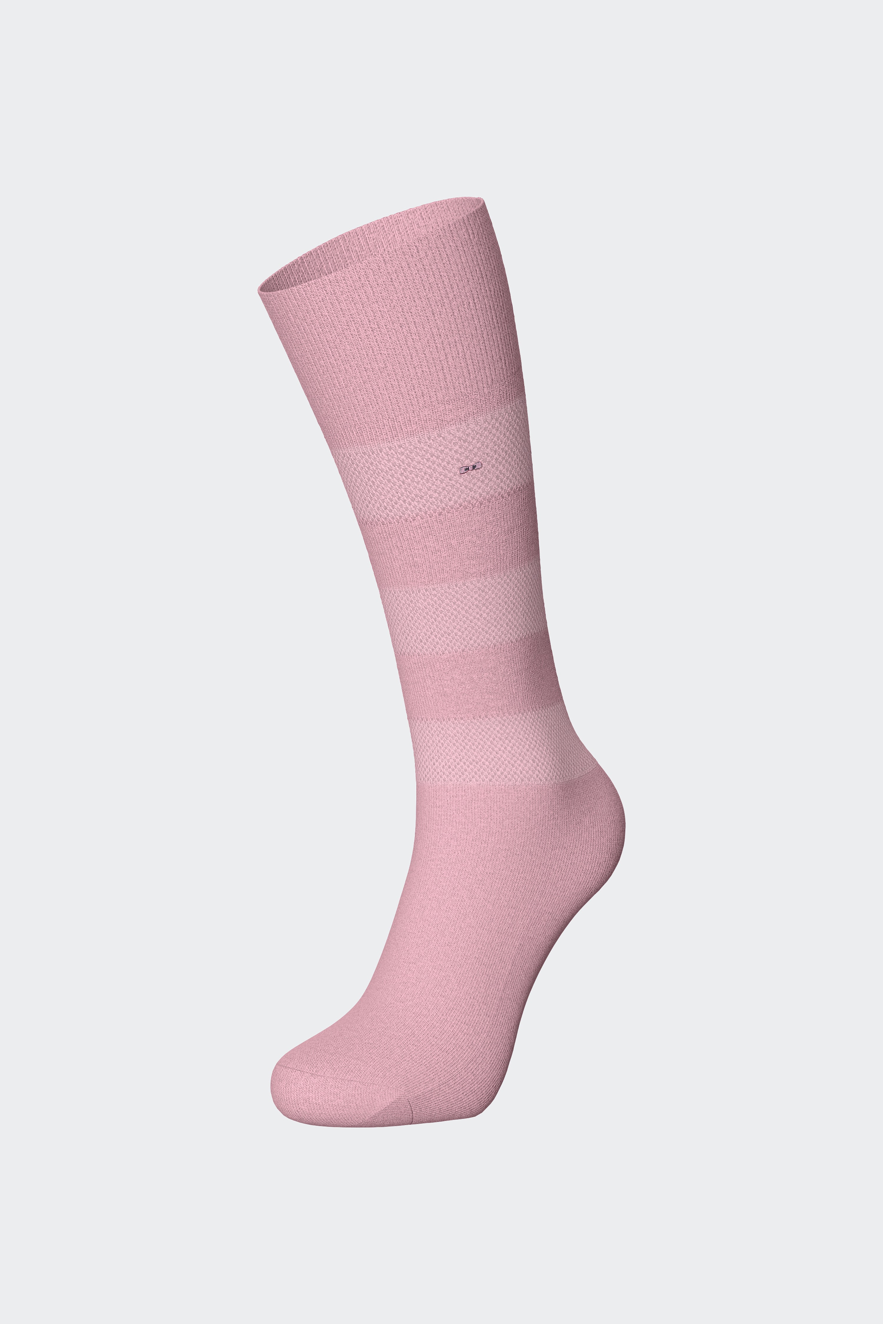 Paire de chaussettes rayées en coton mélangé rose