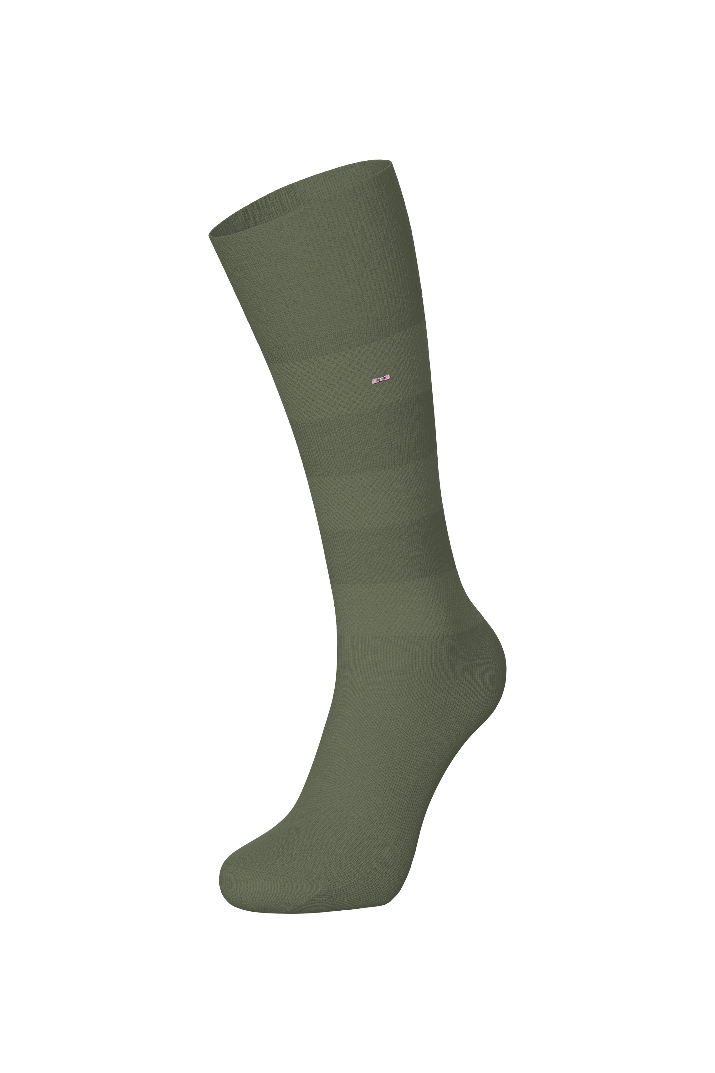 Paire de chaussettes rayées en coton mélangé kaki