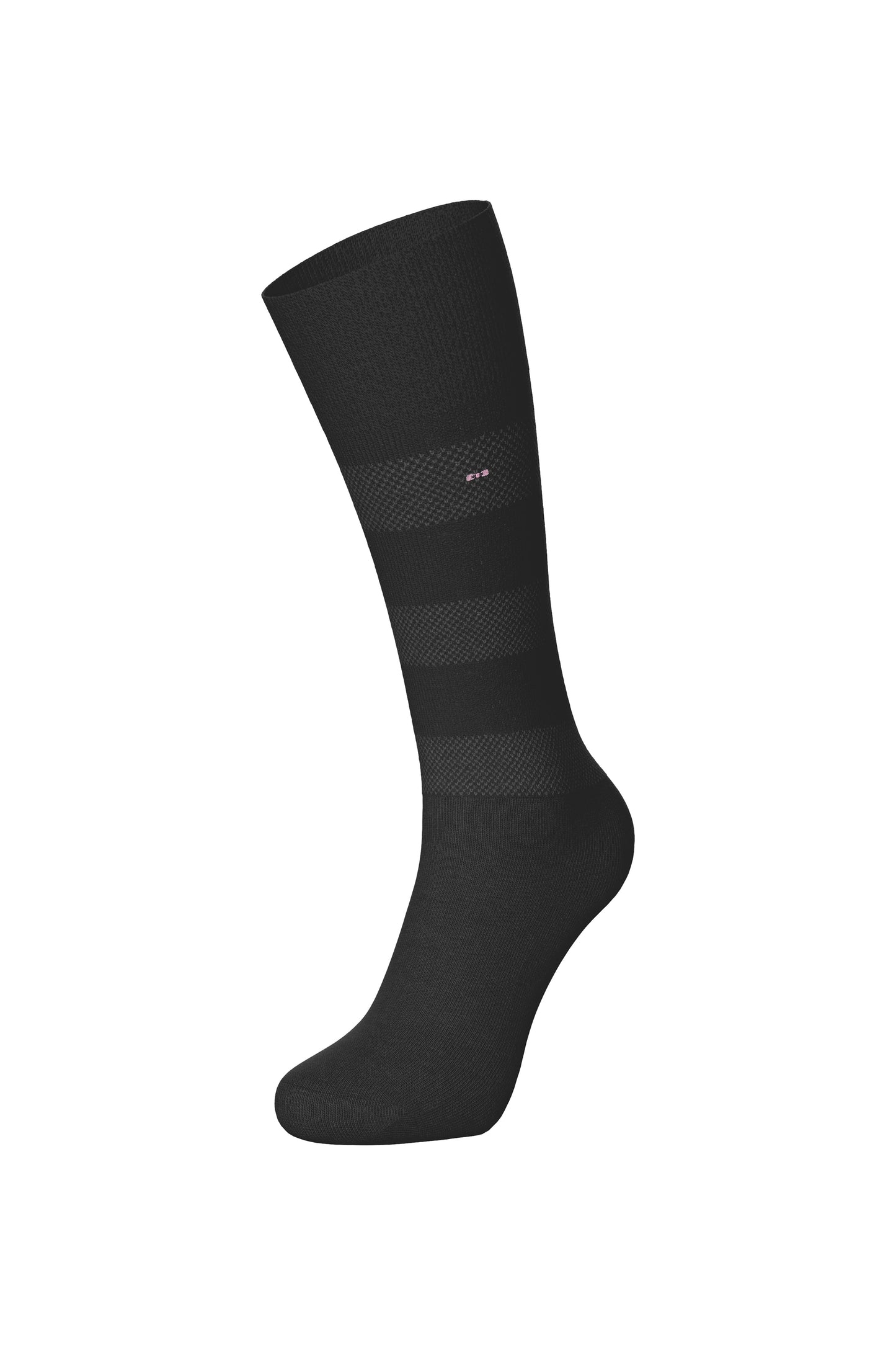 Paire de chaussettes rayées en coton mélangé noire