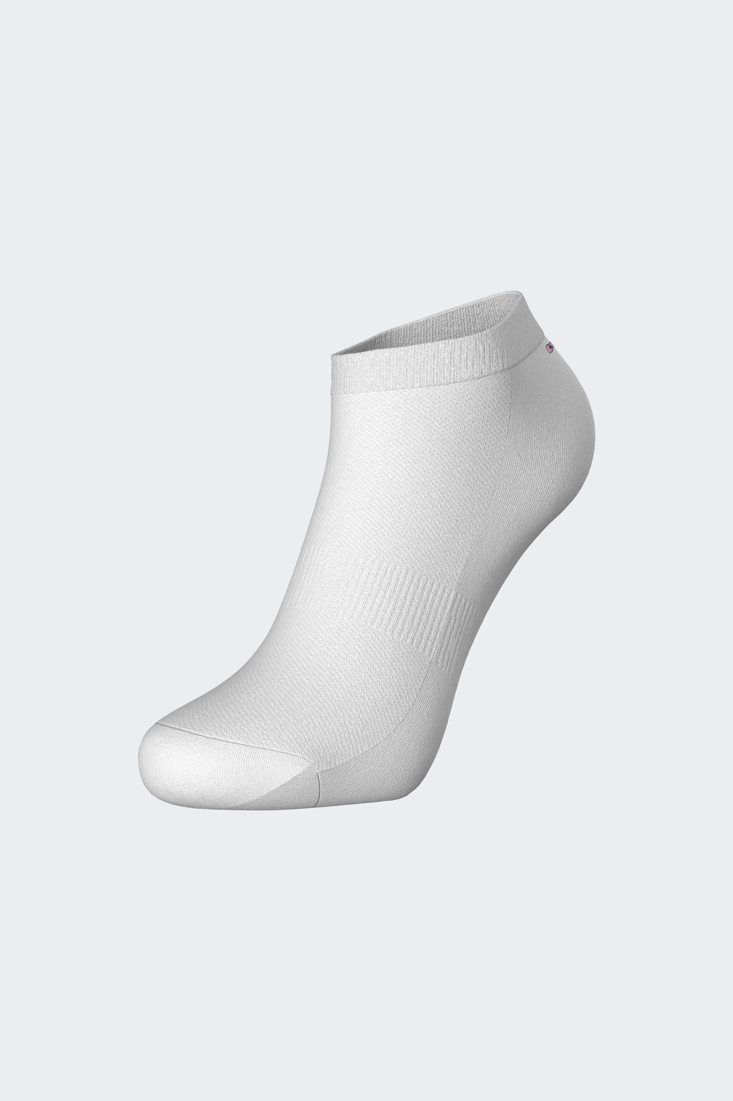 Paire de chaussettes basses en coton mélangé blanc