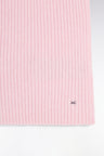 Écharpe en laine et coton côtelée rose