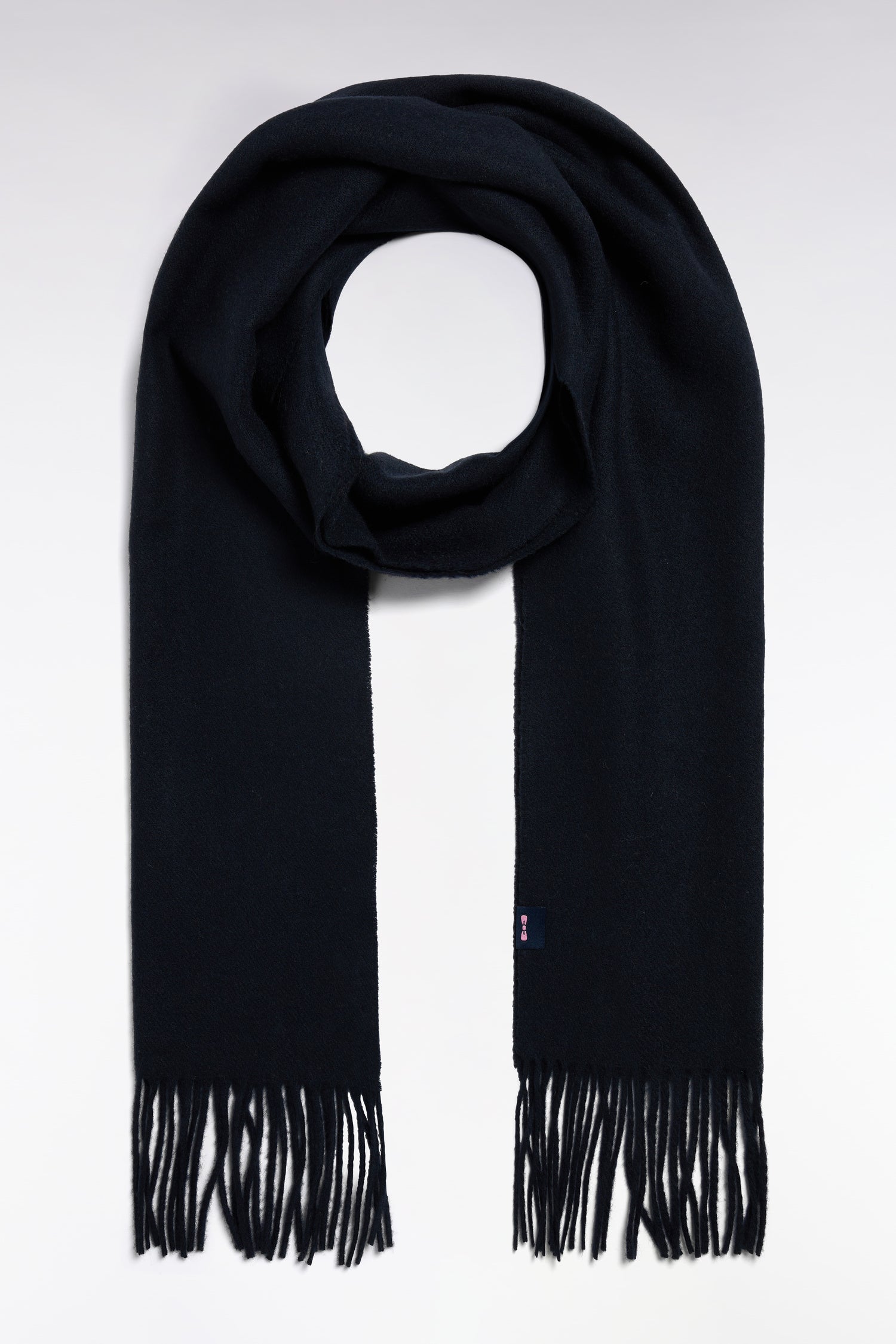 Écharpe en drap de laine marine