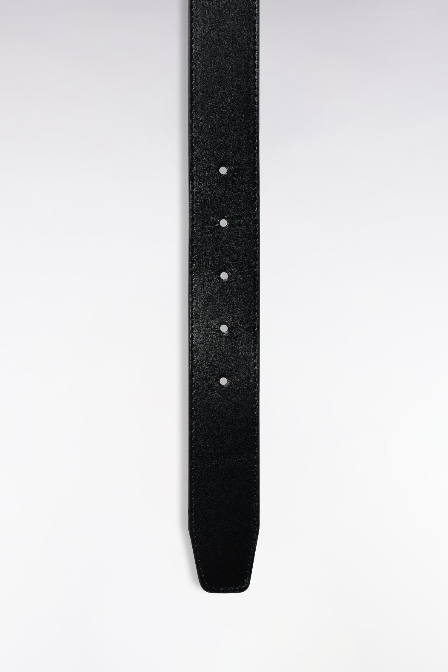 Ceinture en cuir lisse noire
