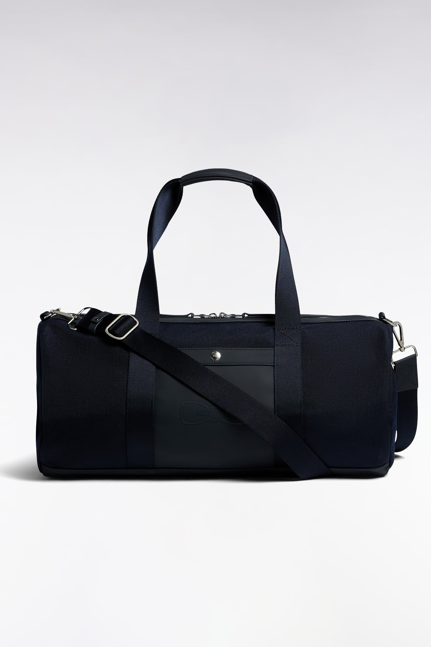 Sac de sport polochon en gomme et nylon marine