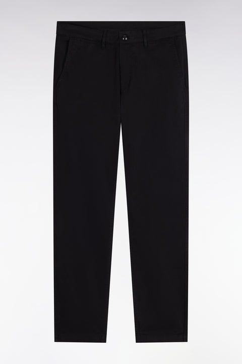 Pantalon chino sans plis en gabardine de coton stretch noir - Image 2