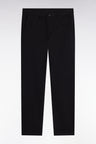 Pantalon chino sans plis en gabardine de coton stretch noir