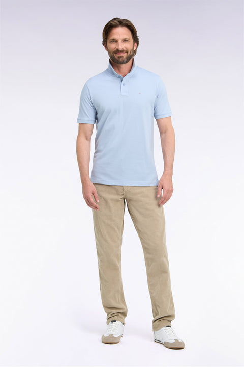 Pantalon chino sans plis en velours côtelé beige coupe regular - Image 3
