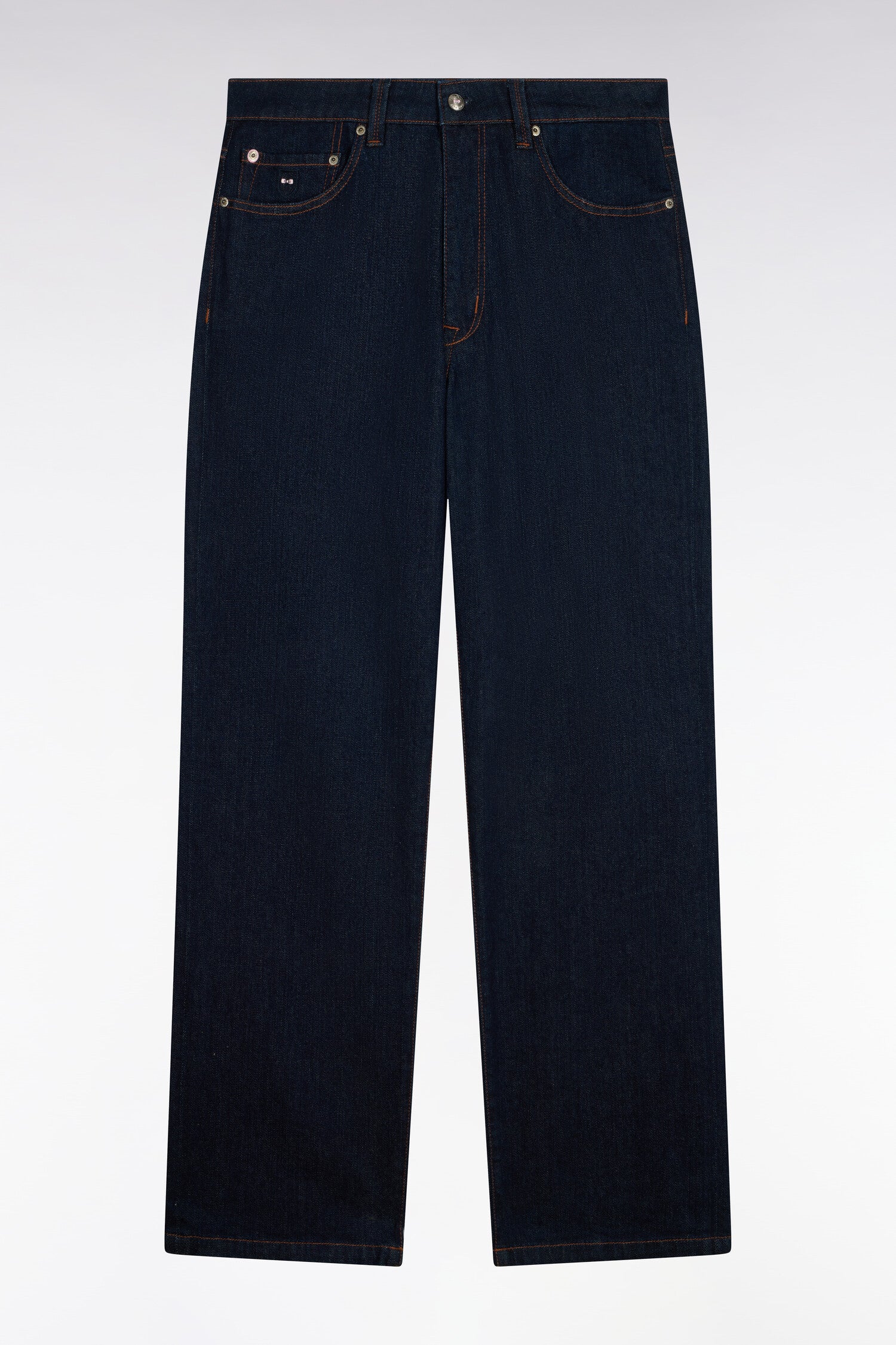 jeans in denim brut blu vestibilità regular