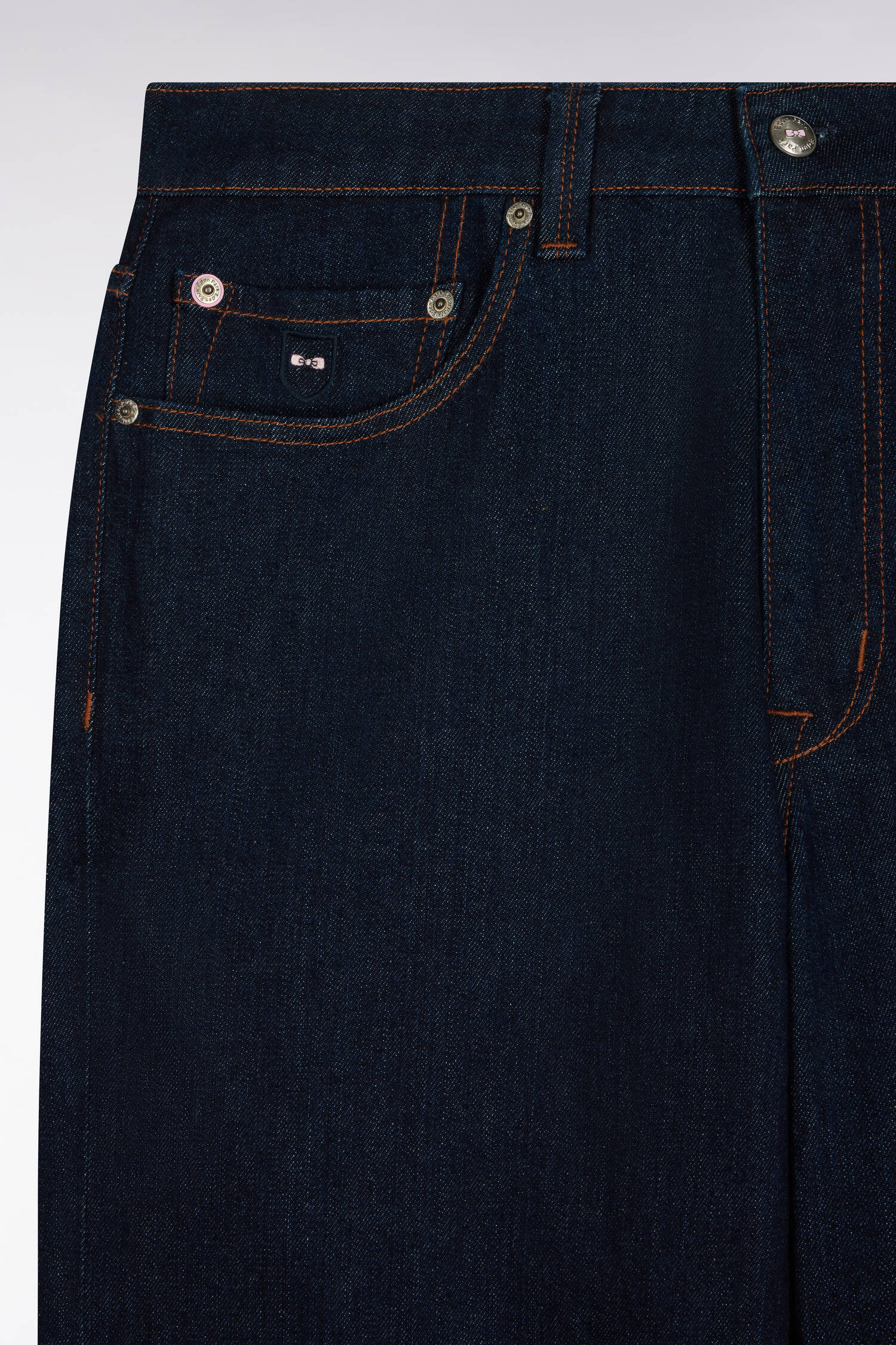 jeans in denim brut blu vestibilità regular