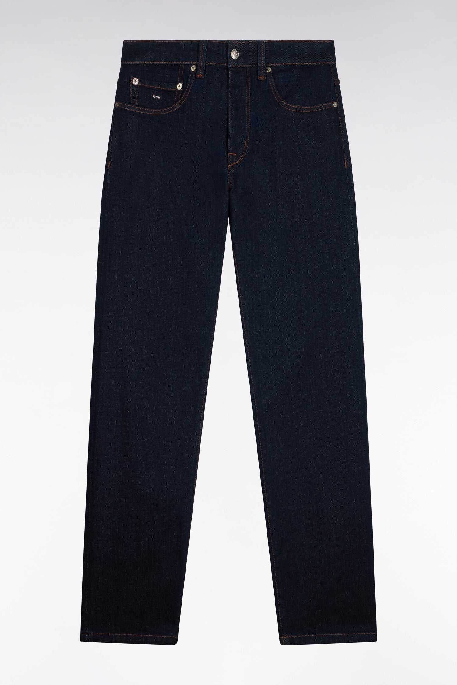 Jean en denim stretch bleu brut coupe regular