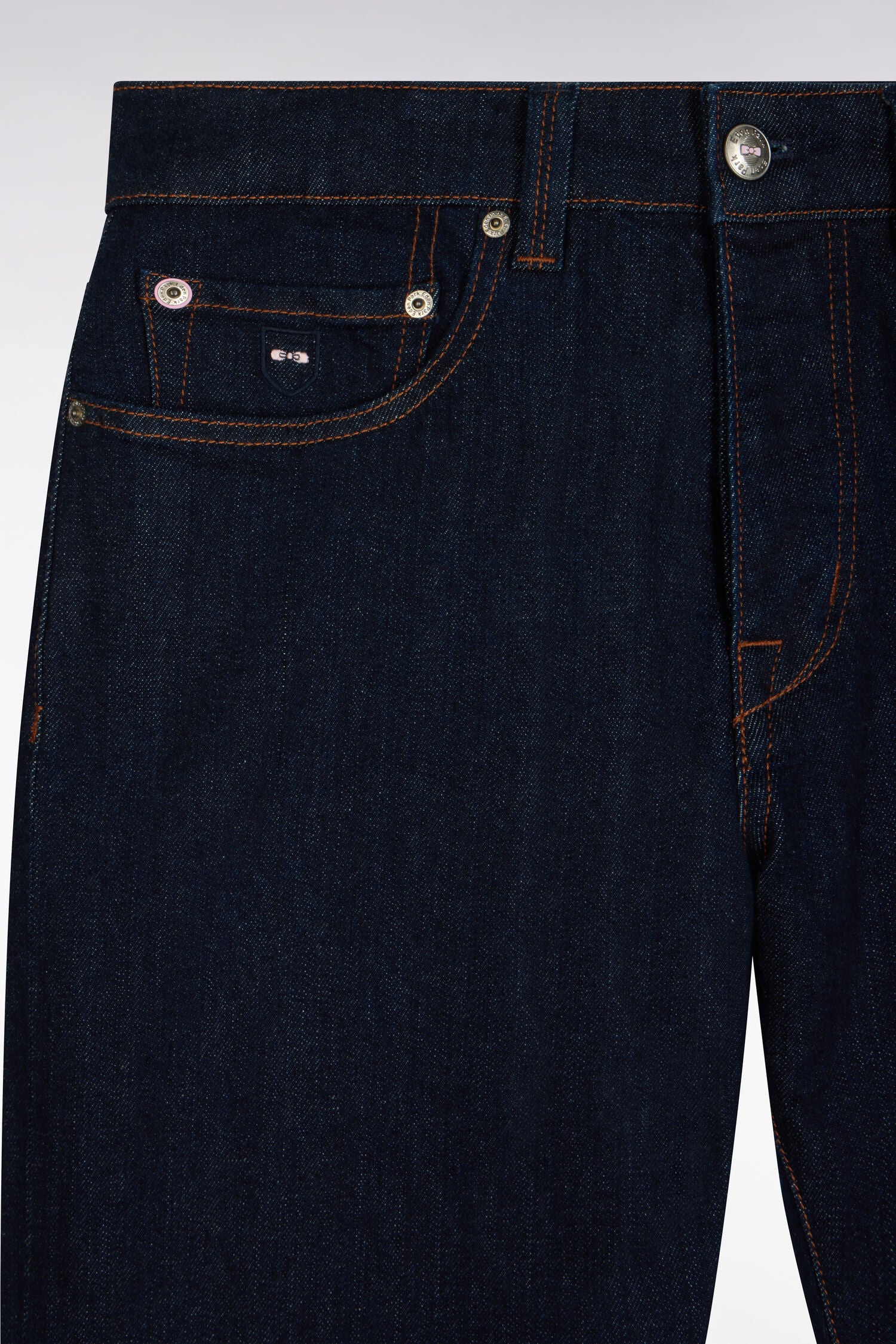 Jean en denim stretch bleu brut coupe regular