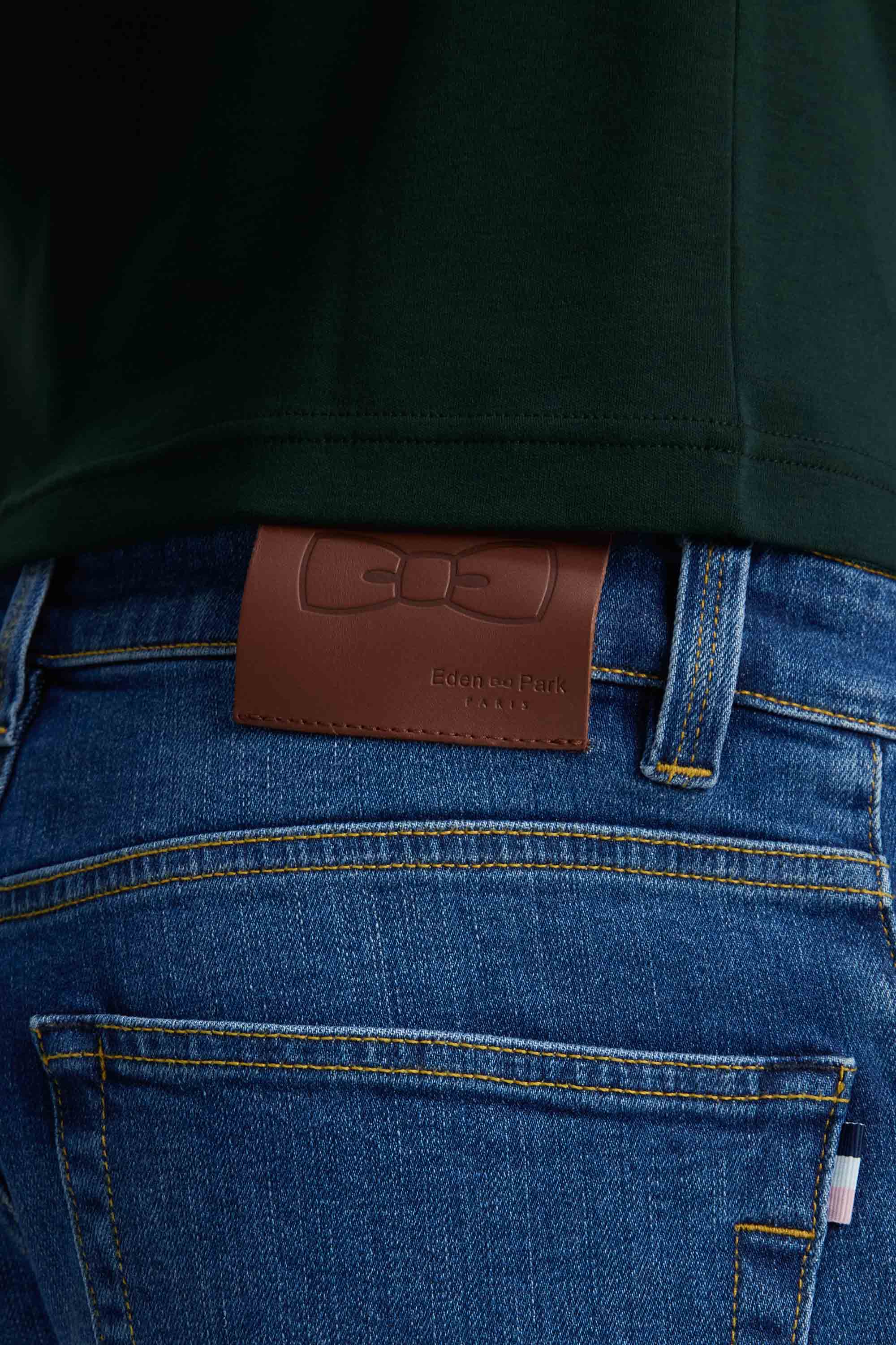 Jean en denim stretch bleu coupe regular
