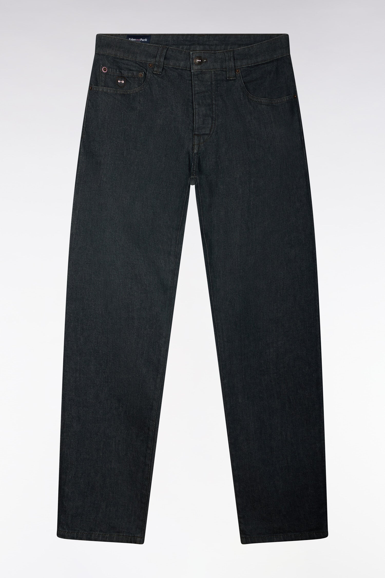 Jean en denim stretch gris foncé coupe regular