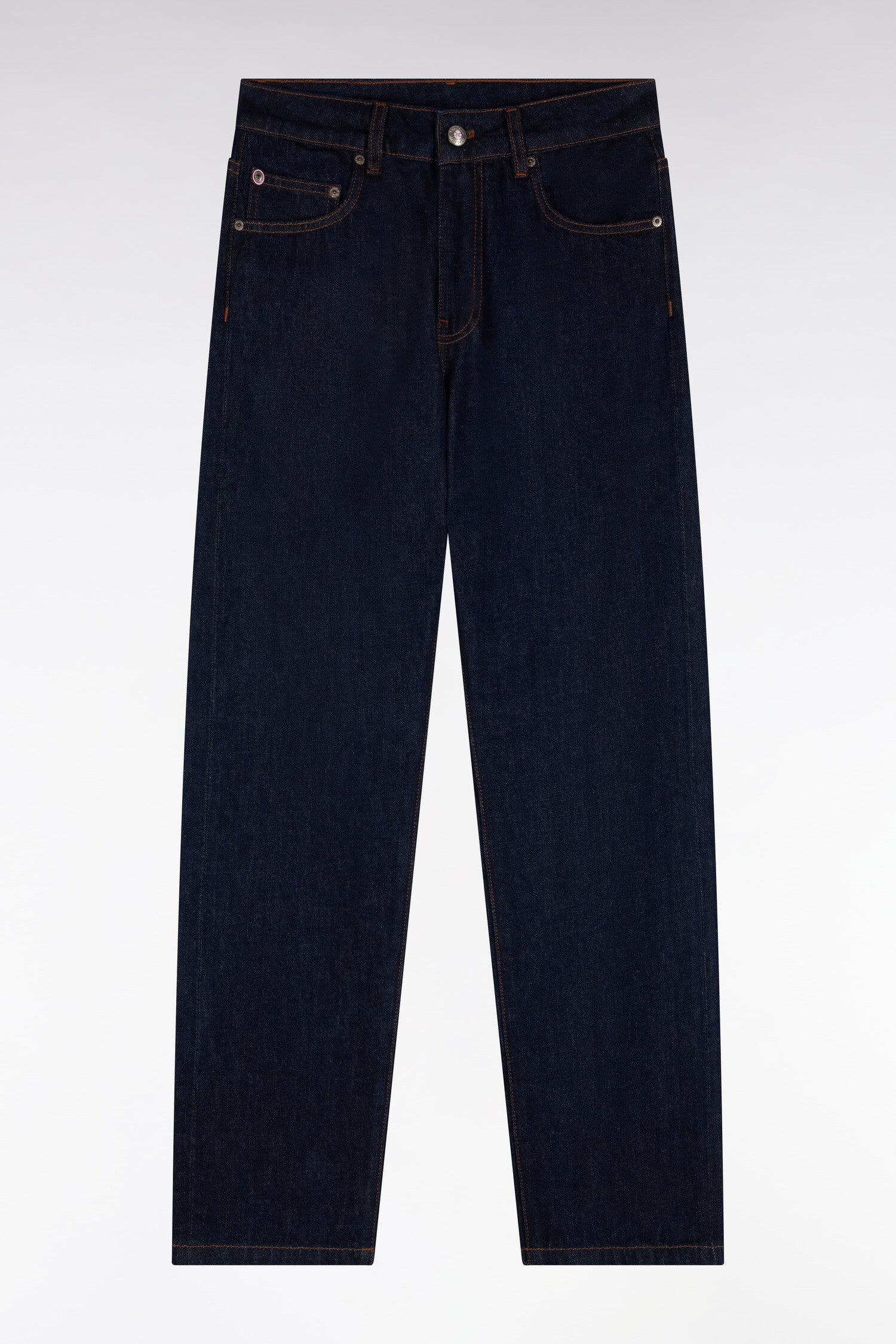 Jean en denim brut coupe regular mid-rise