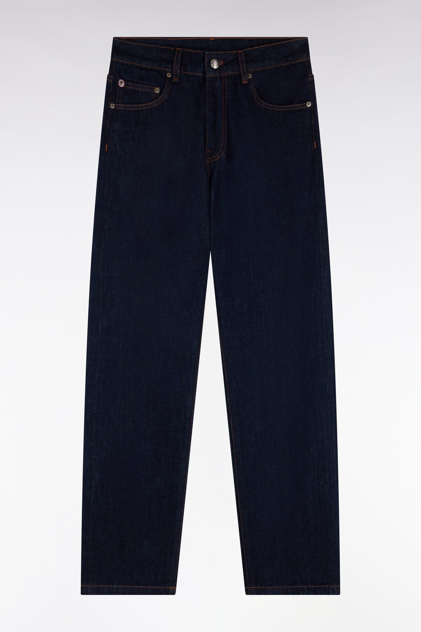 Jean en denim brut coupe regular mid-rise