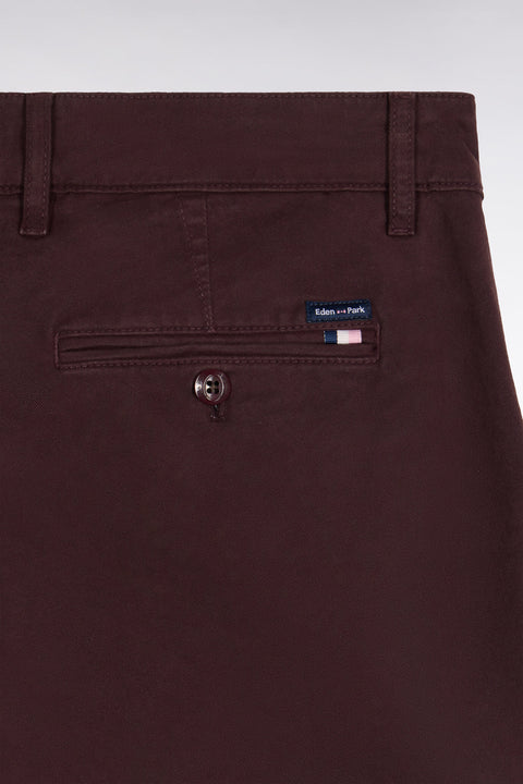 Pantalon chino sans plis en gabardine de coton stretch marron - Image 2