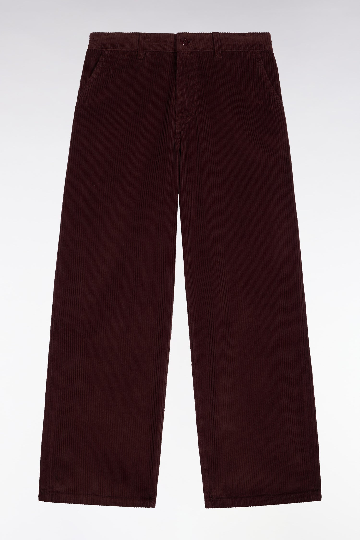 trousers in corduroy brown straight fit