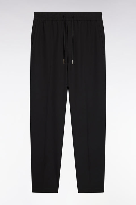 Pantalon à taille élastiquée en nylon stretch technique noir coupe Modern - Image 2