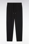 Pantalon à taille élastiquée en nylon stretch technique noir coupe Modern