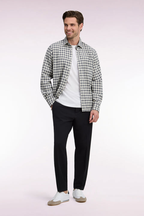 Pantalon à taille élastiquée en nylon stretch technique noir coupe Modern - Image 1