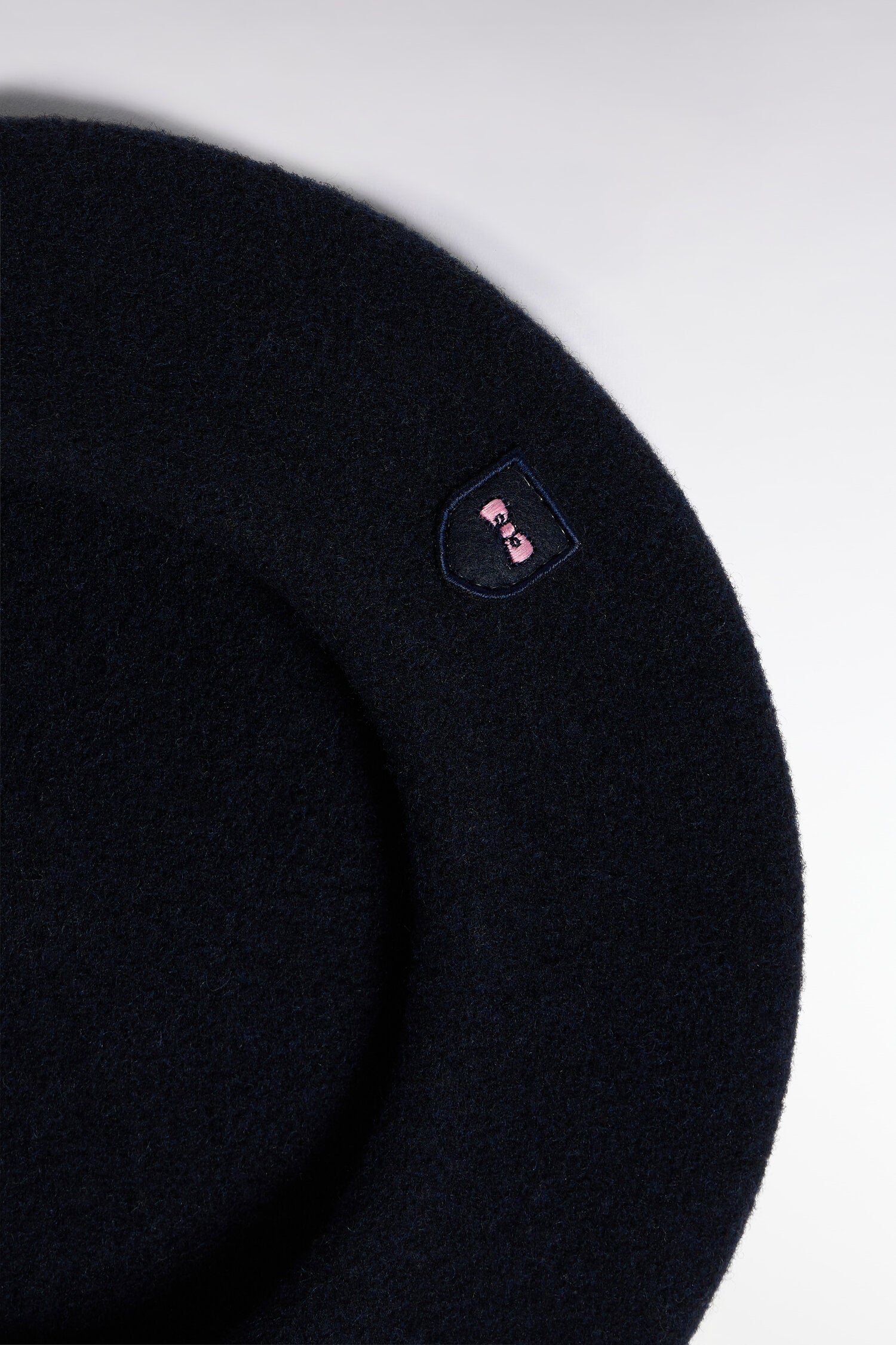 Béret en laine vierge marine